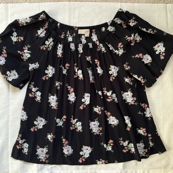 LOFT Off-Shoulder Floral Top - Picture 2 of 2